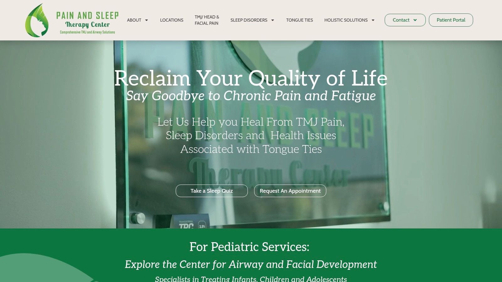 Screenshot from https://painandsleepcenter.com